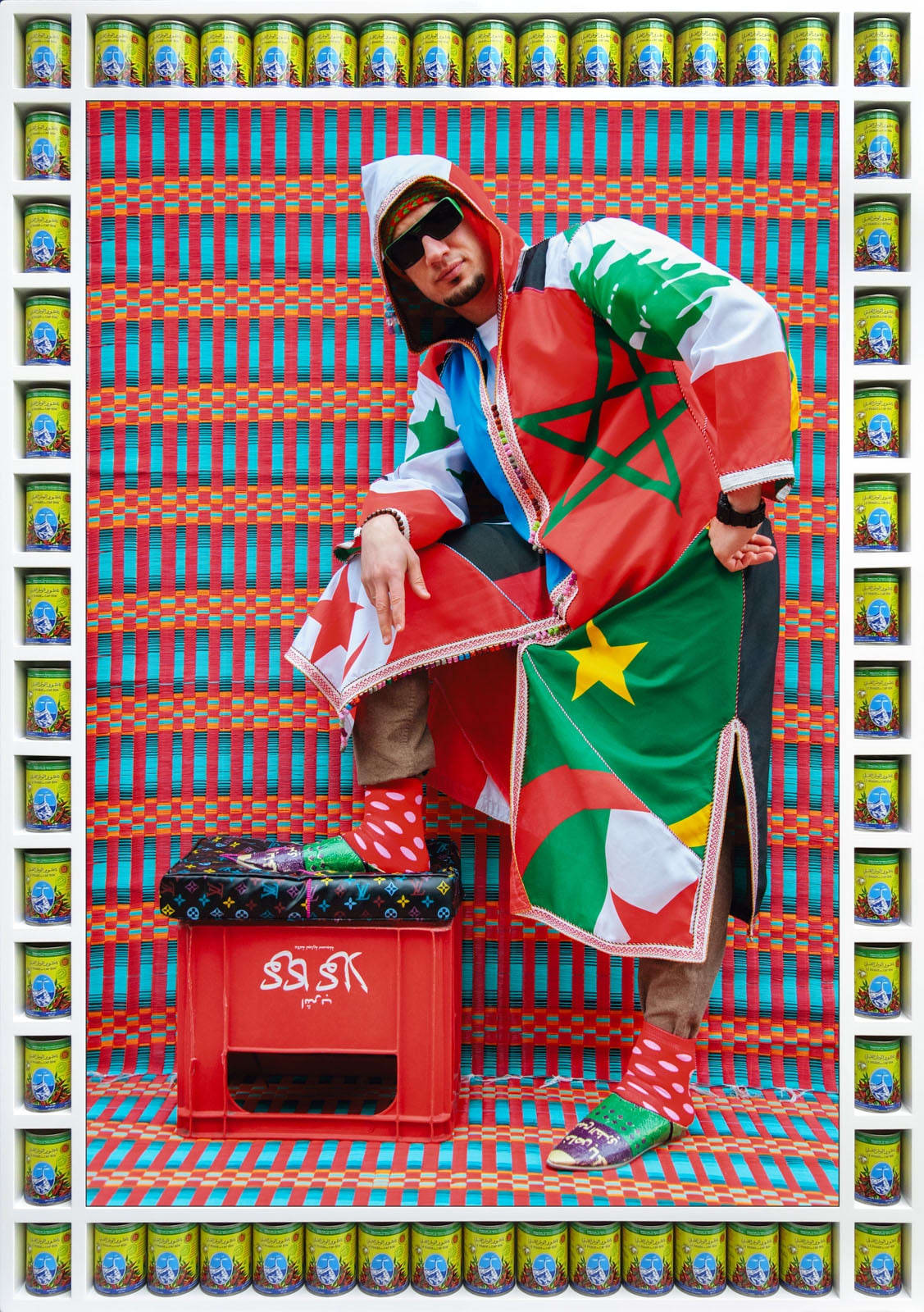 Hassan Hajjaj Omar Offendum, (2013). Courtesy of the artist and Yossi Milo Gallery, New York.